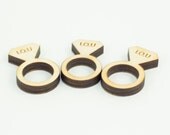IOU Ring - Handmade - Laser Cut