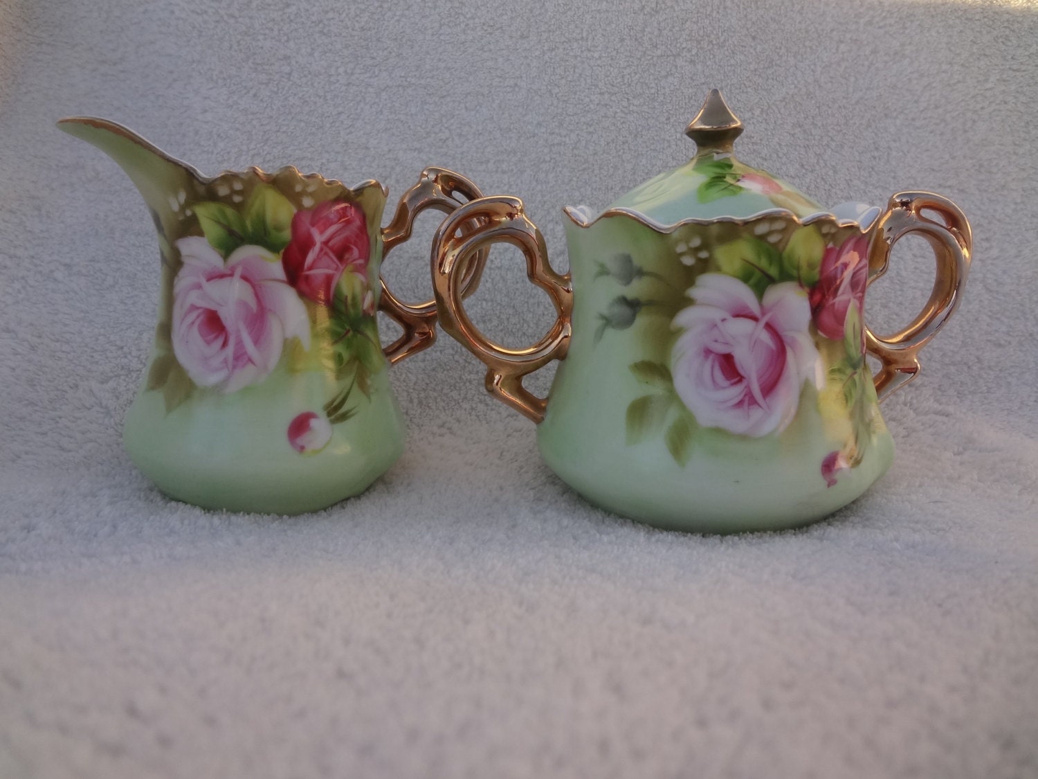 Vintage Lefton China Sugar and Creamer Set