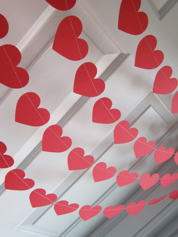 Items similar to Valentine's Day Decorations, Red Hearts, Love Party