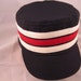 Box cap / Pillbox cap, soft wool flannel with supple leather sweatband, size 7 1/4, other sizes available.
