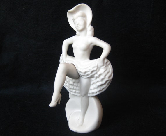 Vintage 50s White Porcelain Bisque Dance Hall by SanDiegoVintage