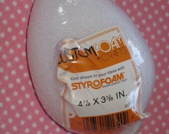thumbnail image 2 of FloraCraft Styrofoam Eggs, 3 1/6 Inch By 2 5/16 Inch White Egg, Duck 2 of 12
