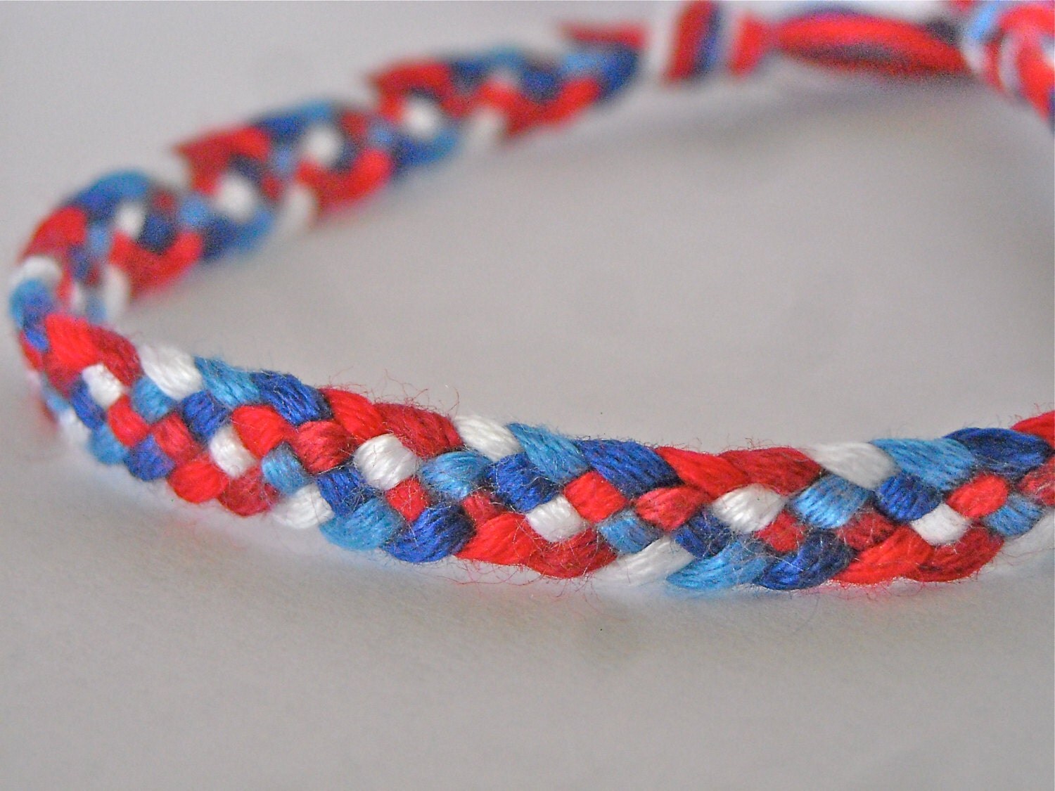 Friendship Bracelet Red White and Blue Big Band by ArtsyDancer