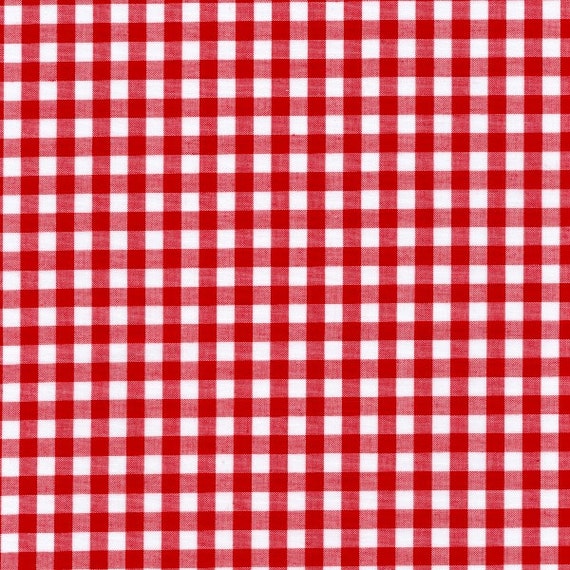 Red Gingham Check Fabric 1/4 check 20 Yards By The