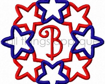 Linking Stars Embroidery Design- 4th of July Embroidery - INSTANT DOWNLOAD