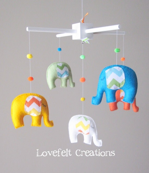 Baby Mobile Crib Mobile Elephant Mobile Nursery Mobile