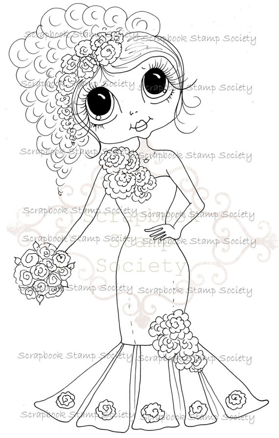 INSTANT DOWNLOAD Digital Digi Stamps Big Eye Big Head Dolls Digi  IMG601 By Sherri Baldy