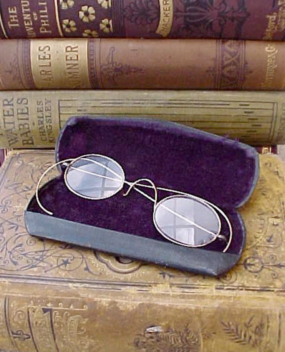 Pair of Antique Victorian Era Eyeglasses in Their Original