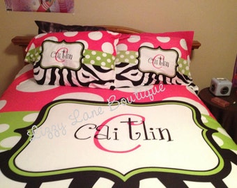 Custom Personalized Monogrammed Duvet OR by LizzyLaneBoutique