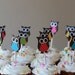 Owl Cupcake Toppers- Owl Birthday Party Decorations - Owl Party Decorations ..set of 12