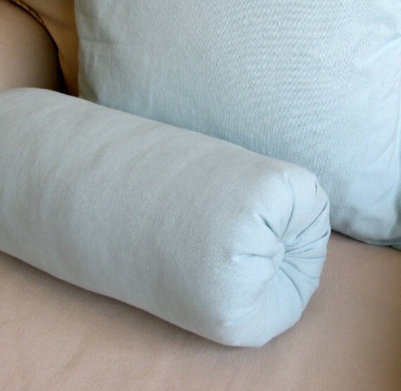 spa blue bolster pillow 14 x 6