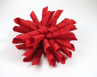 Red Korker Hair Bow - Red Hair Bow - Korker Hair Clip - Korker Hair Bow - Girl Hair Bow - Korker