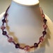 Necklace Amethyst Purple millefiori glass and crystal rocaille approx 18 inches by JulieDeeleyJewellery on Etsy