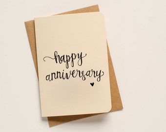 Happy Anniversary Script Greeting Card