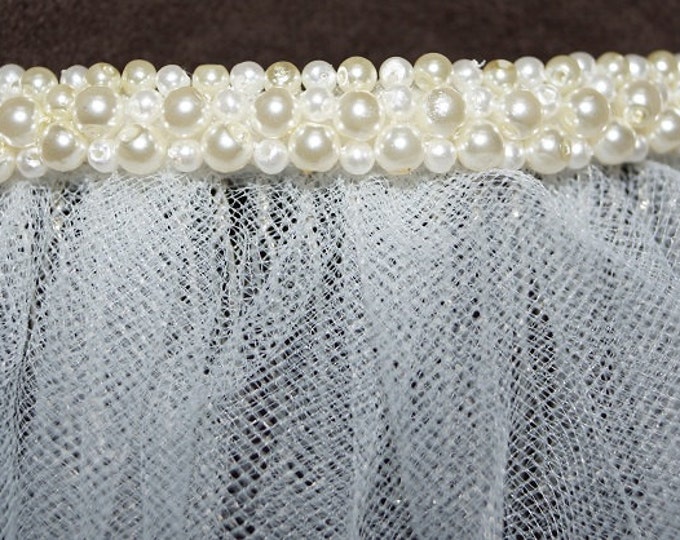 Add clustered Pearls to your veil - (VEIL SOLD SEPARATELY) accessories, ivory, blush, champagne, head accessories 4 brides, combs with beads