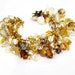 Gold beaded charm bracelet handmade