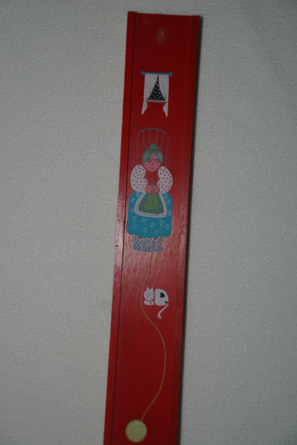 Vintage Knitting Needle Case....Wooden