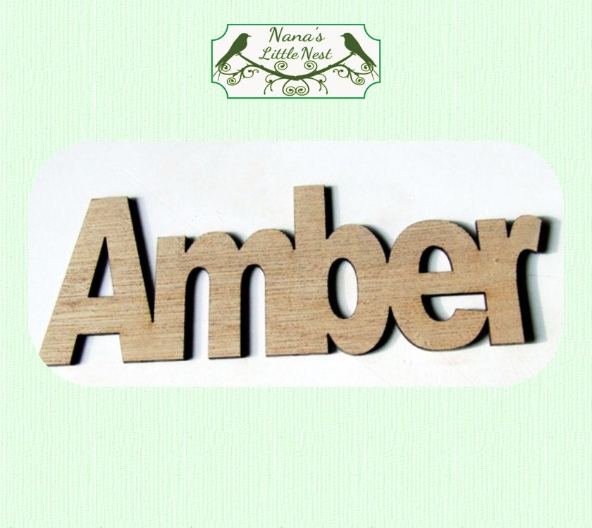 Custom Name Wood Cut Out Laser Cut