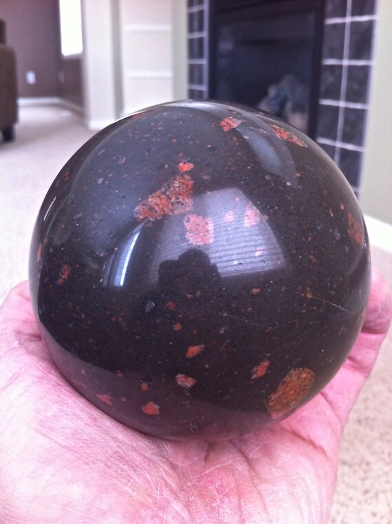 Huge Conglomerate Tillite Black Pudding Stone Crystal Ball