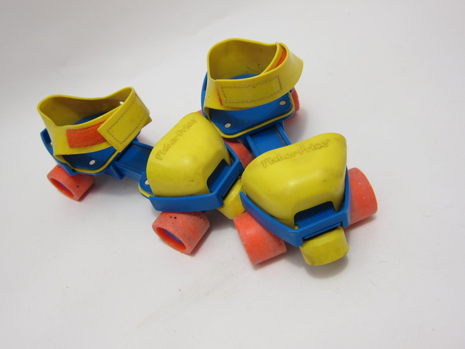 Vitnage Fisher Price Roller Skates Red Yellow Blue1980s