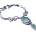 Sea glass Necklace with large genuine sea glass. Large necklace. Blue- ocean sea glass. Genuine sea glass. A clay sculpture.