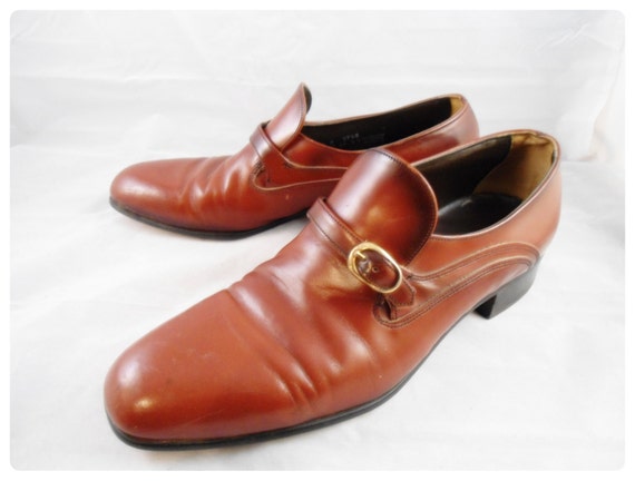 Items similar to Vintage Mens RAND Leather Slip On Brown Loafer Shoes ...