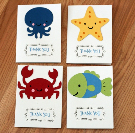 10 Under The Sea Thank You Cards Under The Sea Birthday