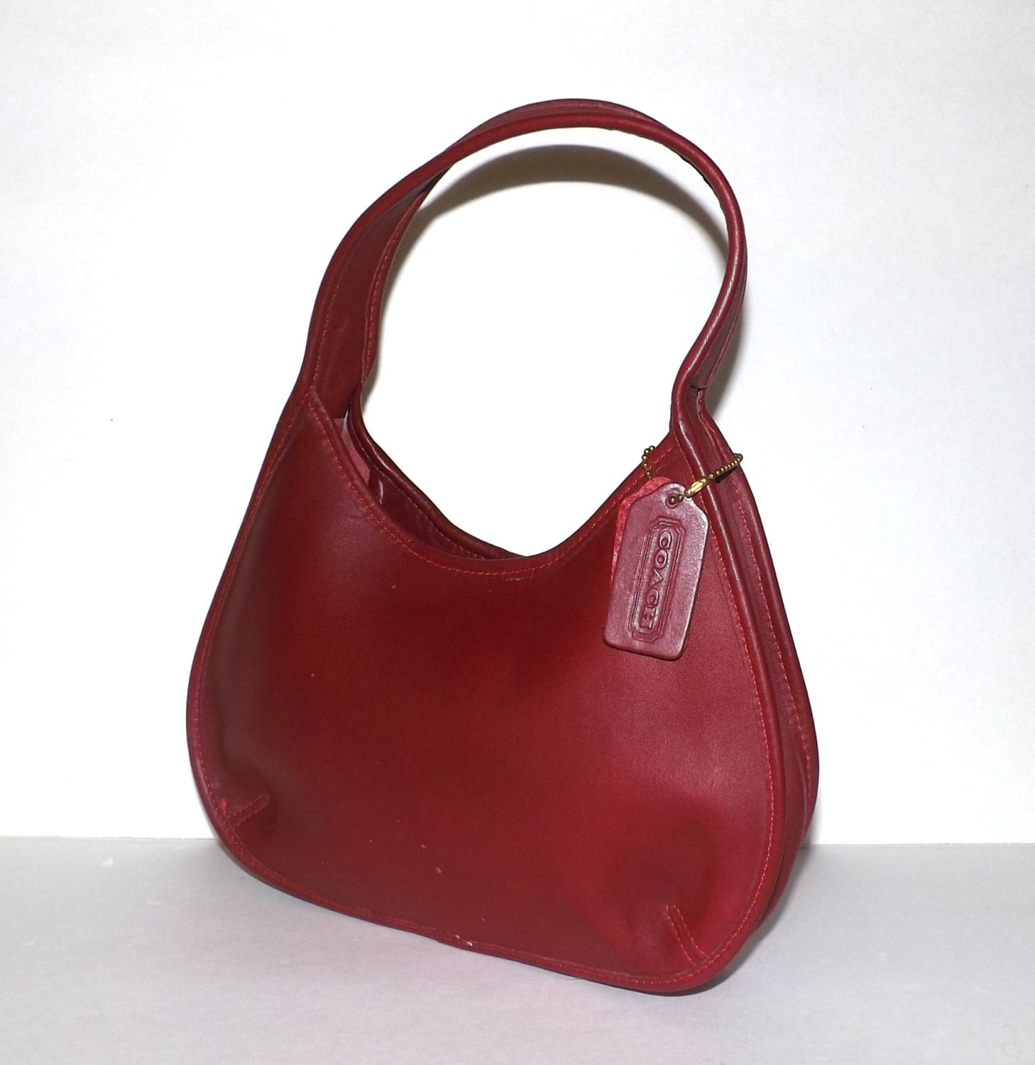 coach burgundy tote bag