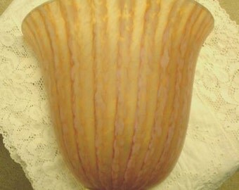 Vintage Wall Sconces Electric Quoizel Pink Glass Cottage Farmhouse Prairie Chic