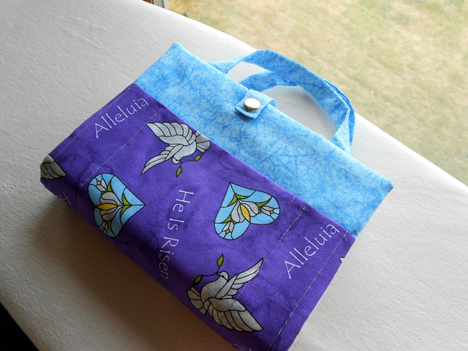 Bible book cover cloth fabric purse padded tote