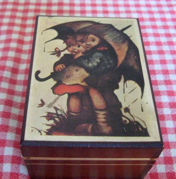 Vintage HUMMEL wooden music box by kitschycooltreasures on Etsy