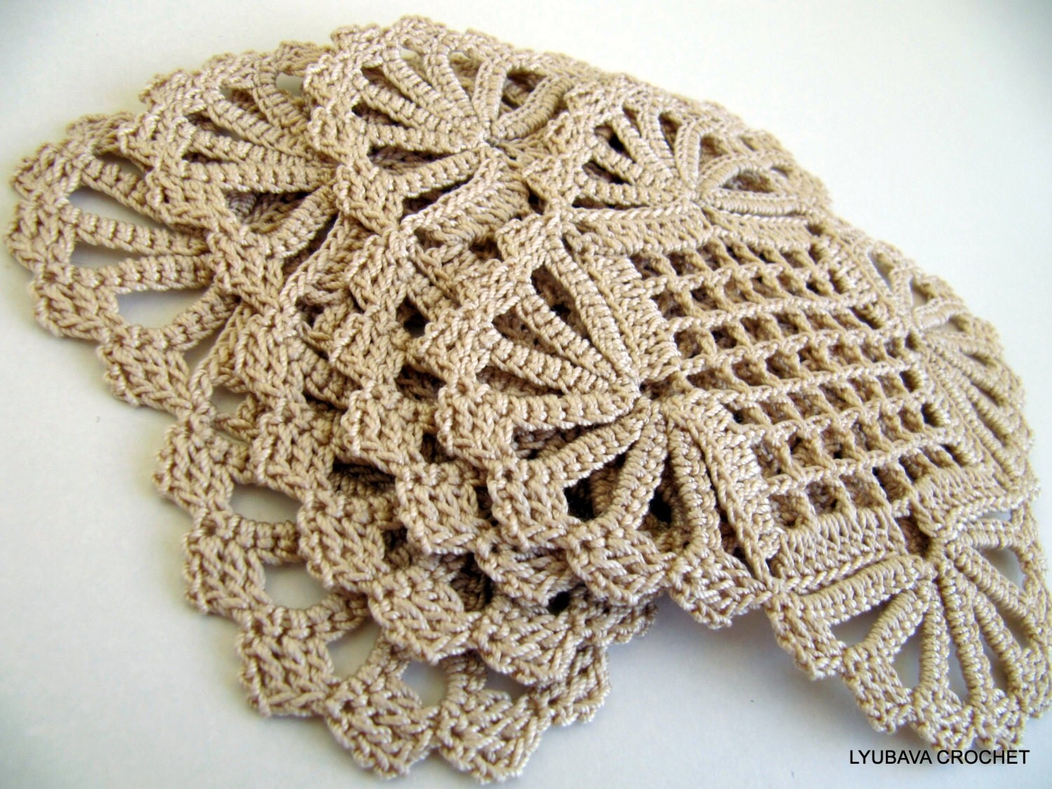 CROCHET COASTER PATTERN Shabby Chic Decor by LyubavaCrochet