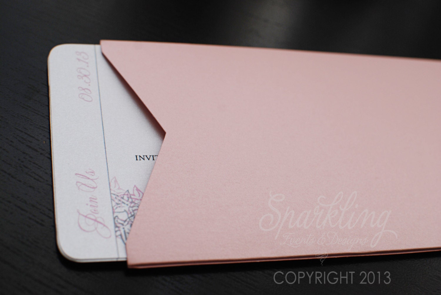 Invitation Jacket Sleeves 4x9 Size Metallic Linen or Matte