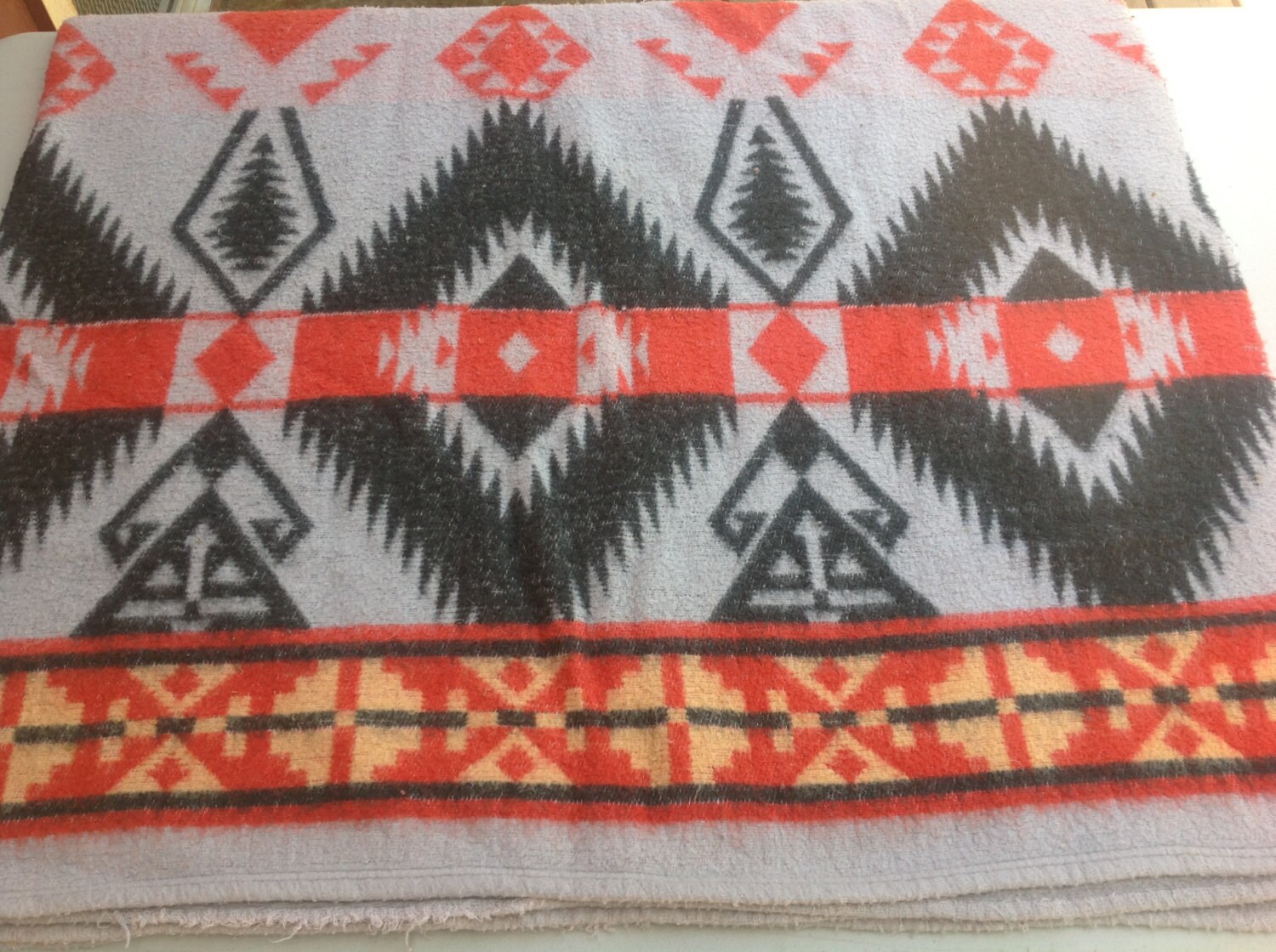 Vintage Native American Indian camp blanket