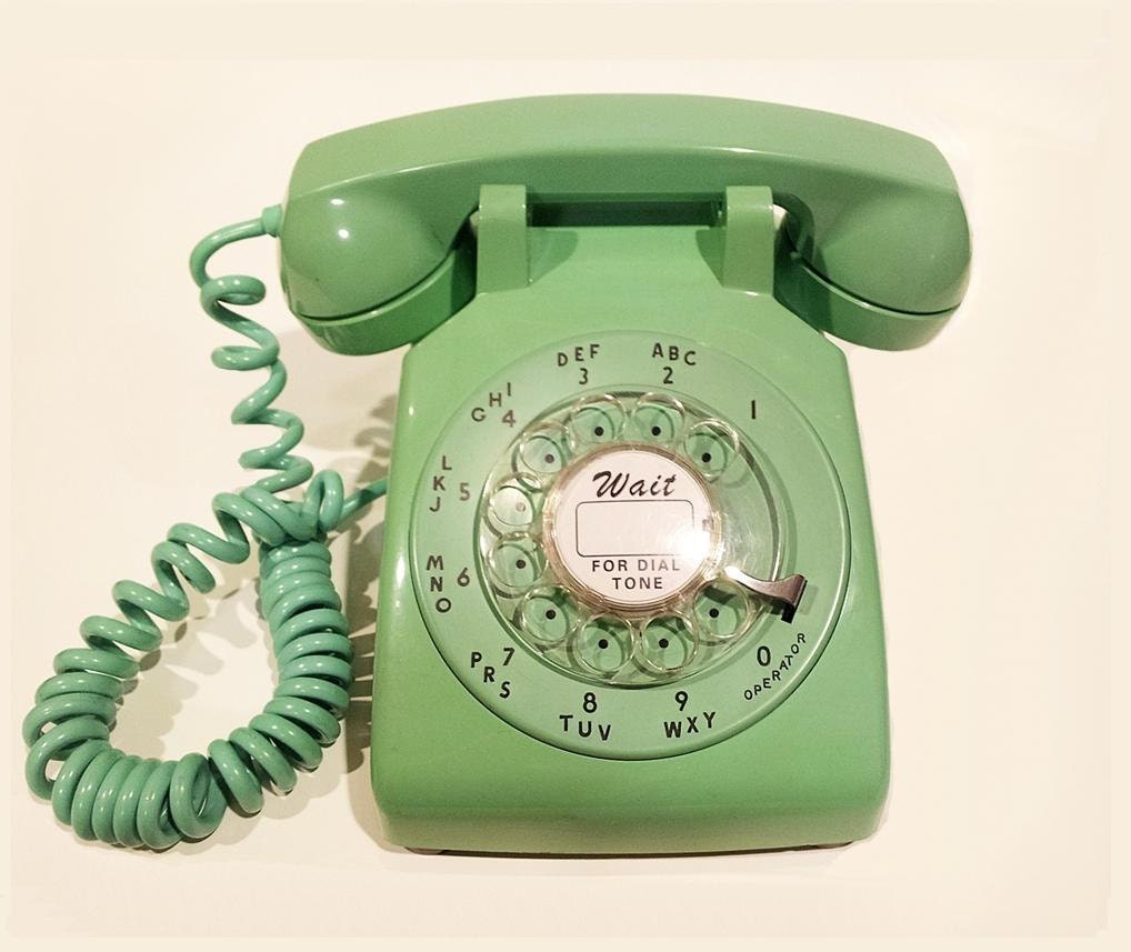 WORKING Jadeite Green Rotary Phone Telephone by ...