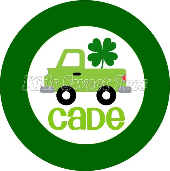 St. Patrick's Day Truck - personalized - digital image Il_570xn