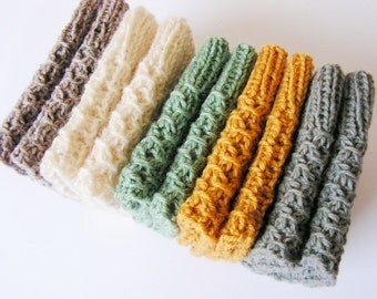 Knitted Boot Cuffs Leg Warmers Boot Toppers Ivory Green Grey Oatmeal Red Black Knit Boot Cuffs