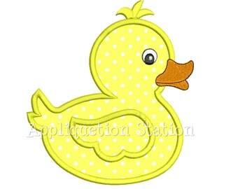 Rubber Ducky Applique Machine Embroidery Design baby boy/girl duck INSTANT DOWNLOAD