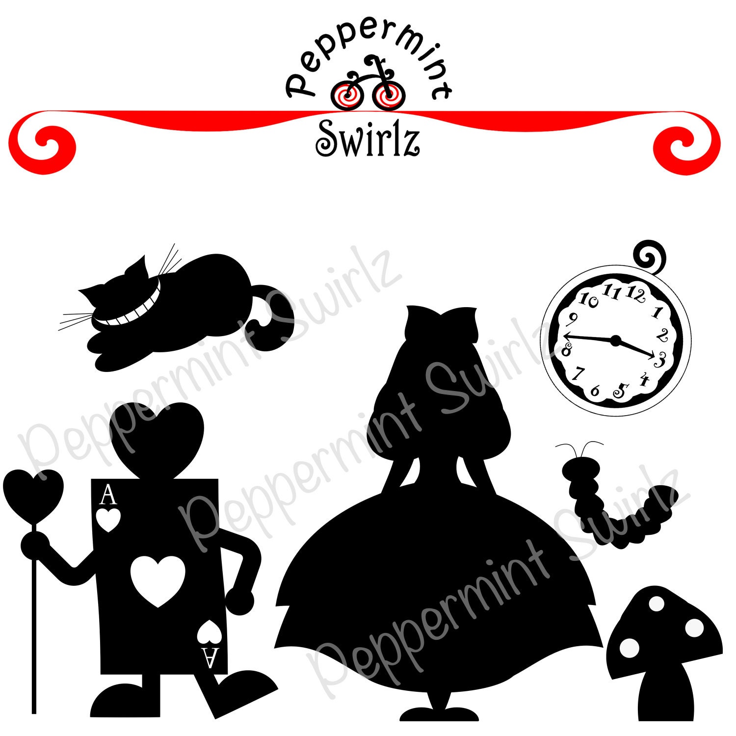 alice in wonderland cards clipart - photo #11
