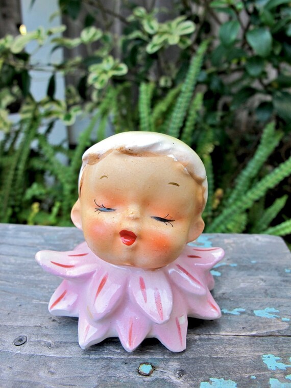 Vintage Enesco Baby Salt and Pepper Shakers RARE Baby Heads