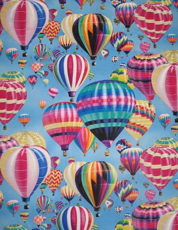 Hot Air Balloon Cotton Fabric by Timeless Treasures