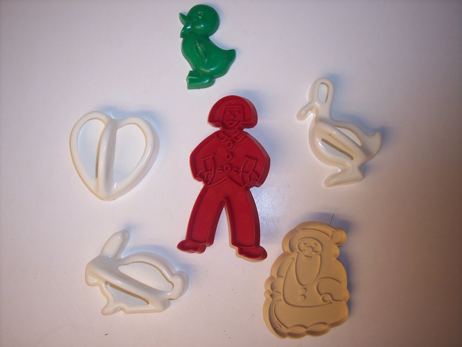 Vintage Plastic Cookie Cutters Mixed Lot Of Six By MaAndPasAttic