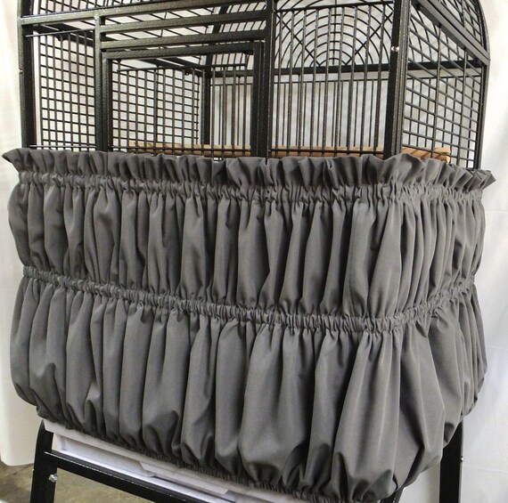 Items similar to Large BiRD Cage Seed Guard . Gray Seed Catcher . Grey Seed Skirt . Birdcage
