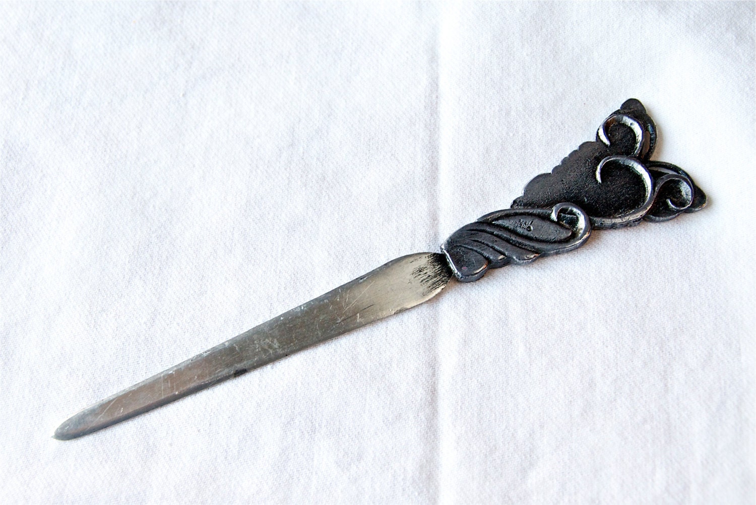 Vintage 1975 Metzke pewter letter opener...butterfly and