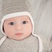 Baby Boy Gray Pilot Hat with Small White Stripe, Newborn Pilot Cap, Lil Nell Infant Hat, Hat for Baby with Hearing Aids, Baby Boy Hat