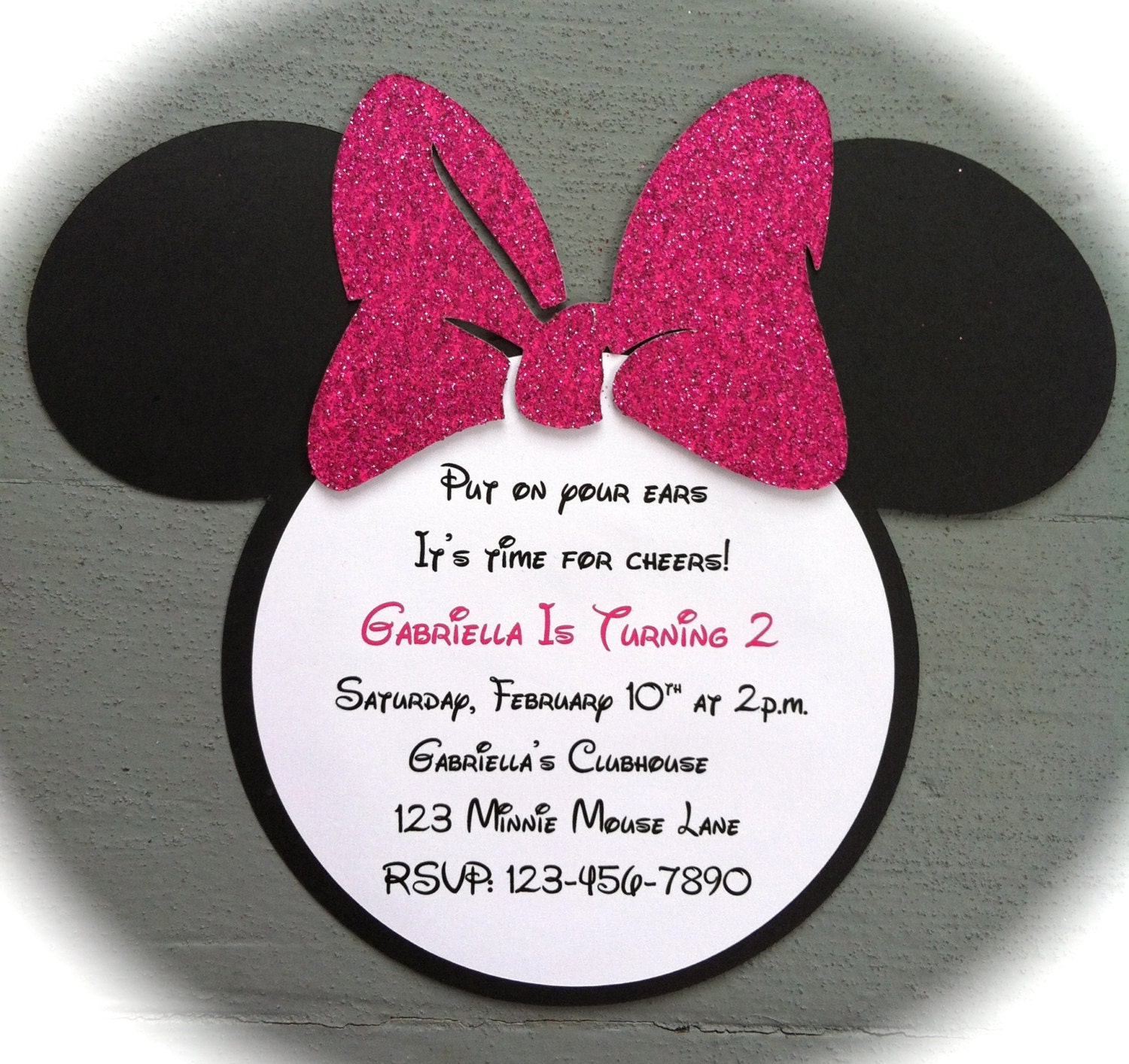 Minnie Mouse Ears Invitations 7