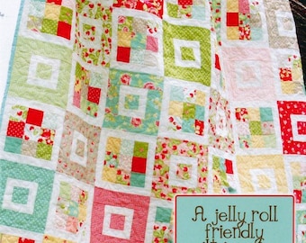 QUILT KIT: Shortcake - - Jelly Roll Friendly - Easy - Twin - Queen - Throw - Lap - Coverlet