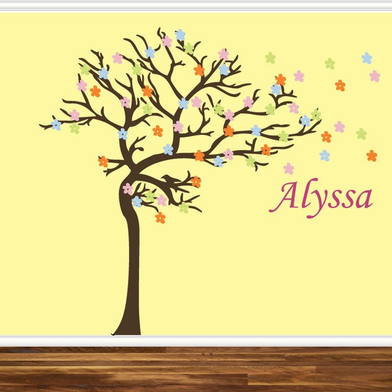 Items similar to Custom Personalized Childrens Room Nursery Tree Decal