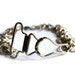 Upcycled Vintage Garter Belt and Metal Ring Bracelet