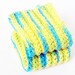 Clearance SALE Crochet Dish Cloths-Set of 2 in teal and yellow